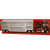 Camion Peterbilt Rojo Con Remolque Ganadero Toy